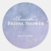 Trouwfeest onder de sterren ronde sticker (Voorkant)
