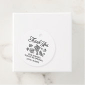 Trouwfeest op de markt, boerenmarkt bedankjes labels (In situ)