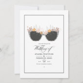 Trouwfeest op het strand in de zomer save the date (Voorkant)