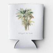 Trouwfeest op het strand Tropisch ontvangstcadeau Blikjeskoeler (Voorkant)