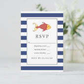 Trouwfeest op het water RSVP kaartje (Staand voorkant)