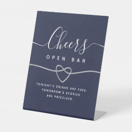 Trouwfeest Open Bar Voetstuk Bord Reclamebord Met Voetstuk