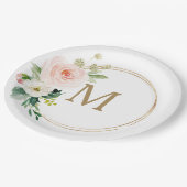 Trouwfeest Papier Bloemen Monogram Bord Papier Bor (Gekanteld)