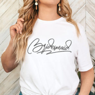Trouwfeest Persoonlijke Naam Bruidsmeisje Tri-Blend Shirt