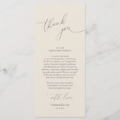 Trouwfeest plaats instelling dank u kaart (Voorkant)