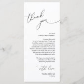 Trouwfeest plaats instelling dank u kaart (Voorkant)
