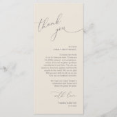 Trouwfeest plaats instelling dank u kaart (Voorkant)