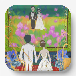 trouwfeest plaats papieren bordje