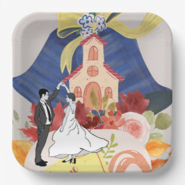 trouwfeest plaats papieren bordje