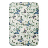 Trouwfeest Pretty Blue Butterflies Badmat (Voorkant Verticaal)