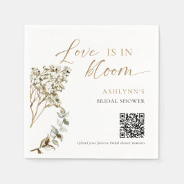Trouwfeest QR-code voor het delen van foto's 'Lief Servet