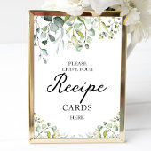 Trouwfeest Receptkaartjes Bord met Groene Decorati Poster