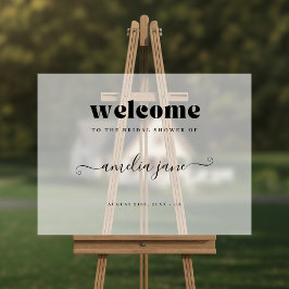 Trouwfeest Retro Schrift Modern Bruiloft Welcome Acryl Bord