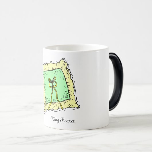 Trouwfeest Ringdrager Kussen Mok Cadeau (Voorkant rechts)