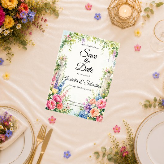 Trouwfeest Romantiek in de Tuin Save The Date