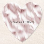 Trouwfeest Roze Glamour Kartonnen Onderzetters (Voorkant)