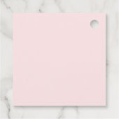 Trouwfeest Roze Minimalistisch  Bedankjes Labels (Achterkant)