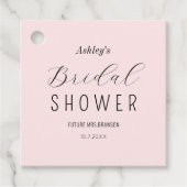 Trouwfeest Roze Minimalistisch  Bedankjes Labels (Voorkant)
