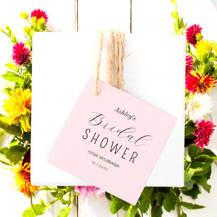 Trouwfeest Roze Minimalistisch  Bedankjes Labels