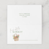 Trouwfeest Script Rechtstreeks Van De Markt Plaatskaartje (Buitenkant ongevouwen)