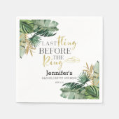 Trouwfeest servetten voor meidenavond | Tropische  (Voorkant)