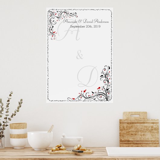 Trouwfeest speciale evenement zitplaatsenkaart of  poster (Keuken)