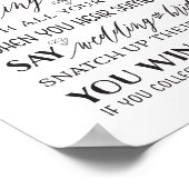 Trouwfeest Spelletje Bord Poster (Hoek)