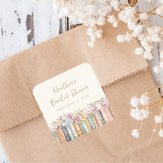 Trouwfeest Sticker met Boekenthema