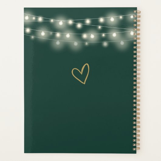 Trouwfeest String Lights Signature Script Groen Go Planner (Achterkant)