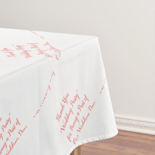 Trouwfeest Tafel Koraal Typografie Tafelkleed (Voorbeeld)