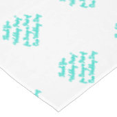 Trouwfeest Tafel Turquoise Typografie Tafelkleed (Gekanteld)