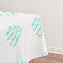 Trouwfeest Tafel Turquoise Typografie Tafelkleed