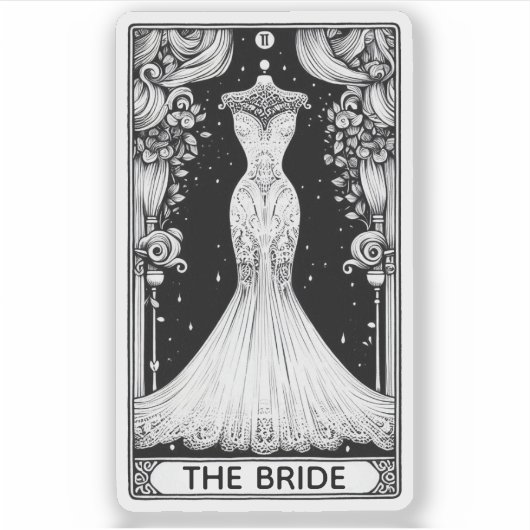 Trouwfeest Tarot Sticker (Voorkant)