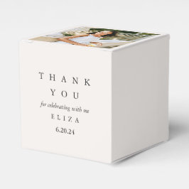 Trouwfeest Taupe Persoonlijke Foto Dankjewel Bedankdoosjes