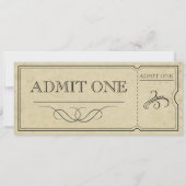 Trouwfeest Ticket Bruidsuitnodiging Kaart (Achterkant)