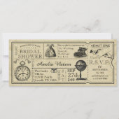 Trouwfeest Ticket Bruidsuitnodiging Kaart (Voorkant)