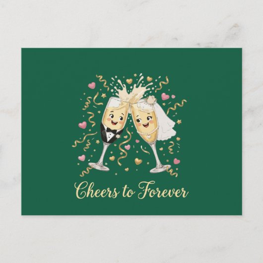 Trouwfeest Toast Briefkaart (Voorkant)