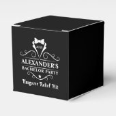 Trouwfeest Tuxedo Das kater Bedankdoosjes (Voorkant Zijde)