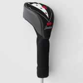 Trouwfeest Tuxedo Red Rose Personaliseren Golfheadcover (Schuin)