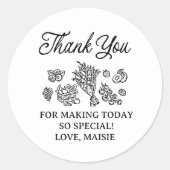 Trouwfeest Uit De Markt, Boerenmarkt Ronde Sticker (Voorkant)