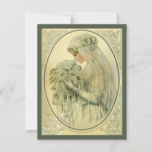 Trouwfeest uit het verleden, Victoriaanse bruid, r Kaart (Voorkant)