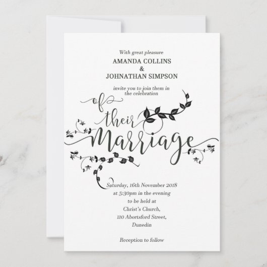 Trouwfeest Uitnodiging (Voorkant)