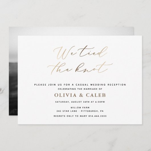 Trouwfeest uitnodiging (Voorkant / Achterkant)