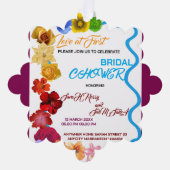 Trouwfeest Uitnodiging Bloemen, Bruidsuitnodiging  (Voorkant)