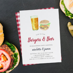 Trouwfeest Uitnodiging Burgers & Bier