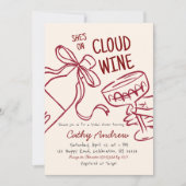 Trouwfeest uitnodiging Cloud Wine (Voorkant)