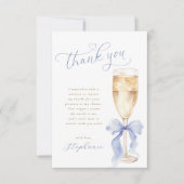 Trouwfeest Uitnodiging Dankkaart Something Blue (Voorkant)