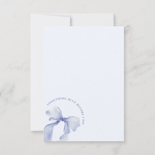 Trouwfeest Uitnodiging Dankkaart Something Blue (Achterkant)