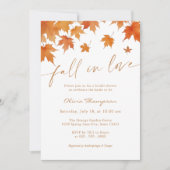 Trouwfeest Uitnodiging Fall In Love (Voorkant)