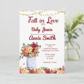 Trouwfeest Uitnodiging 'Fall in Love' (Staand voorkant)